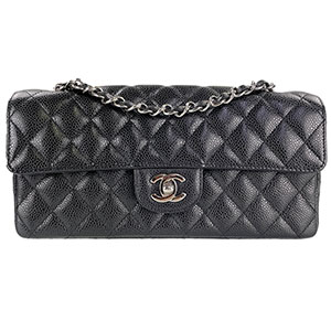 シャネル マトラッセ 25㎝ キャビアスキン ブラック ショルダーバッグ