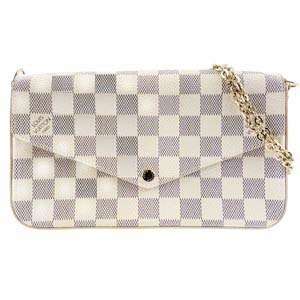 ルイ・ヴィトン ダミエ アズール ポシェット フェリシー ホワイト 2WAY ショルダーバッグ