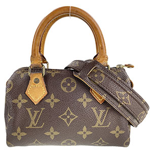 ルイ・ヴィトン モノグラム ミニスピーディ ブラウン 2WAY ハンドバッグ