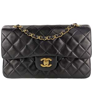 シャネル マトラッセ 25㎝ ラムスキン ブラック ショルダーバッグ