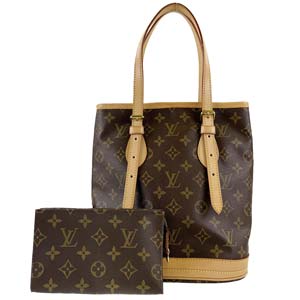 ルイ・ヴィトン モノグラム プチ バケットPM ブラウン トートバッグ