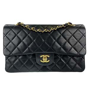 シャネル マトラッセ 25㎝ ラムスキン ブラック ショルダーバッグ