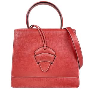 ロエベ バルセロナ レザー レッド 2WAY ハンドバッグ