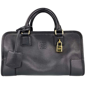 ロエベ アマソナ28 カーフスキン ブラック ハンドバッグ