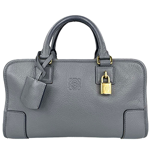 ロエベ アマソナ28 カーフスキン グレー ハンドバッグ