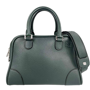 ロエベ アマソナ75 カーフスキン グリーン 2WAY ハンドバッグ