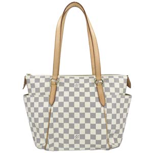 ルイ・ヴィトン ダミエ アズール トータリーPM ホワイト トートバッグ