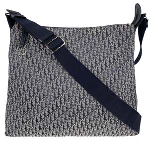 ディオール トロッター キャンバス ネイビー ショルダーバッグ