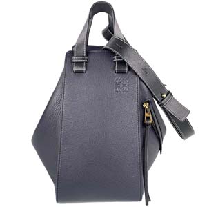 ロエベ ハンモック カーフスキン ネイビー 2WAY ハンドバッグ