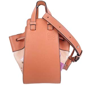 ロエベ ハンモック ドローストリング ミニ パウラズイビザ ウォーターリリー カーフスキン ピンク バッグ