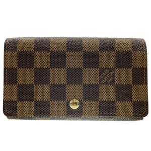 ルイ・ヴィトン ダミエ エベヌ ポルトモネ ビエ トレゾール ブラウン 財布