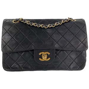 シャネル マトラッセ 25㎝ ラムスキン ブラック ショルダーバッグ