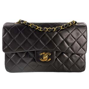 シャネル マトラッセ 25㎝ ラムスキン ブラック ショルダーバッグ