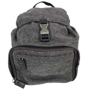 プラダ ウール グレー 巾着 リュック