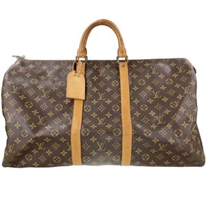 ルイ・ヴィトン モノグラム キーポル55 ブラウン ボストンバッグ