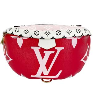ルイ・ヴィトン モノグラム ジャイアント バムバッグ レッド ボディバッグ