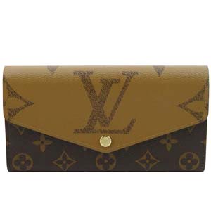 ルイ・ヴィトン モノグラム ジャイアント ポルトフォイユ サラ モノグラム リバース ブラウン 長財布