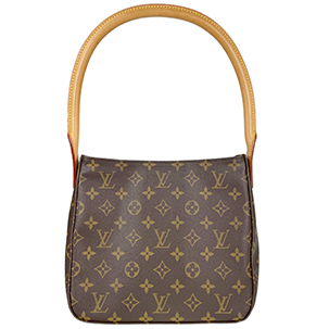 ルイ・ヴィトン モノグラム ルーピングMM ブラウン ショルダーバッグ