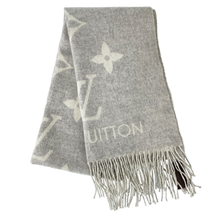 ルイ・ヴィトン エシャルプ レイキャビク カシミヤ グレー マフラー