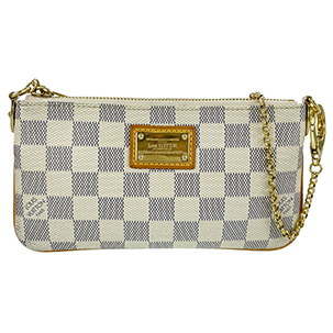 ルイ・ヴィトン ダミエ アズール  ポシェットミラMM ホワイト ポーチ