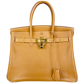 エルメス バーキン30 ボックスカーフ ナチュラル ハンドバッグ