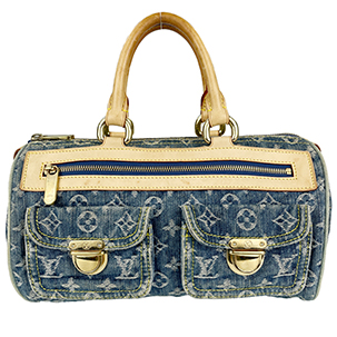 ルイ・ヴィトン モノグラム デニム ネオ スピーディ ブルー ハンドバッグ
