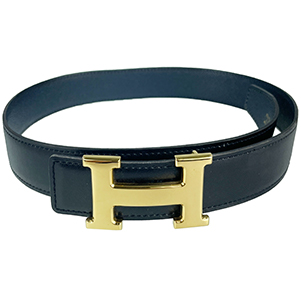 エルメス コンスタンス Hベルト レザー ゴールド金具 ブラック ベルト