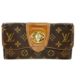 ルイ・ヴィトン モノグラム ポルトフォイユ ボエシ ブラウン 長財布
