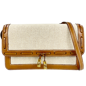 エルメス トワルアッシュ クシュベル ベージュ ブラウン ショルダー バック