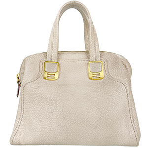 フェンディ カメレオン カーフスキン ベージュ ハンドバッグ