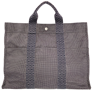 エルメス エールライン MM キャンバス グレー トートバッグ 