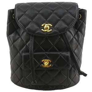 シャネル マトラッセ ラムスキン ブラック リュック