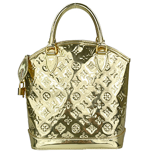 ルイ・ヴィトン モノグラム ミロワール ロックイット ドレ ゴールド ハンドバッグ