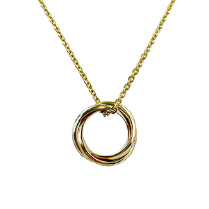 カルティエ トリニティ K18 YG WG PG ゴールド ネックレス