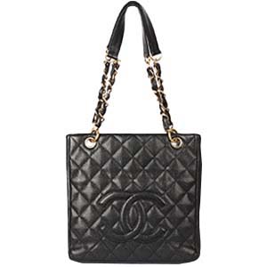 シャネル マトラッセ キャビアスキン ブラック チェーン トートバッグ