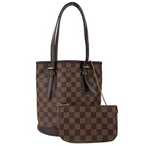 ルイ・ヴィトン ダミエ エベヌ マレ バケット ブラウン トートバッグ