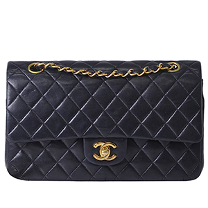 シャネル マトラッセ 25㎝ ラムスキン ブラック ショルダーバッグ