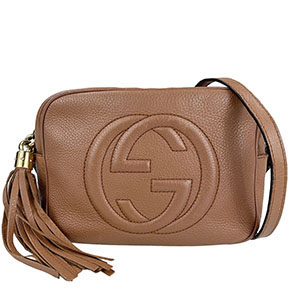 グッチ ソーホー ディスコバッグ フリンジ レザー ブラウン ショルダーバッグ