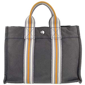 エルメス フールトゥ PM キャンバス グレー トートバッグ