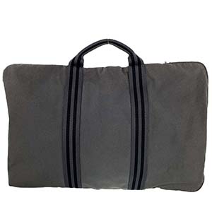 エルメス フールトゥ ポルトドキュマン キャンバス グレー ブリーフケース