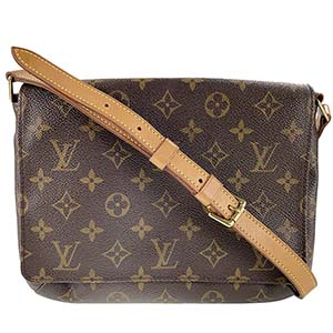 ルイ・ヴィトン モノグラム ミュゼット タンゴ  ショート ブラウン ショルダーバッグ