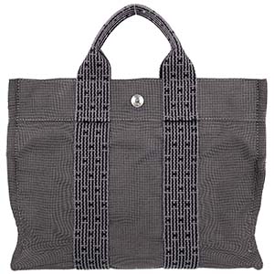 エルメス エールライン PM キャンバス グレー トートバッグ