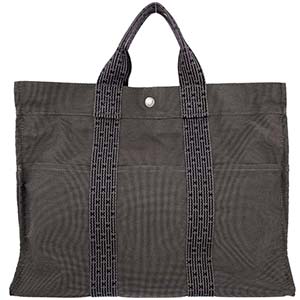 エルメス エールライン MM キャンバス グレー トートバッグ