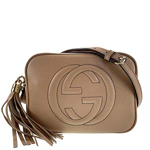 グッチ ソーホー ディスコバッグ レザー ブラウン ショルダーバッグ