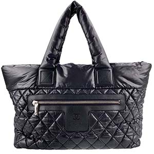 シャネル コココクーン MM ナイロン ブラック トートバッグ
