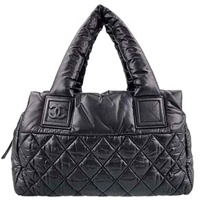 シャネル コココクーン PM ナイロン ブラック トートバッグ