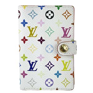 ルイ・ヴィトン モノグラム マルチカラー カルネ ドゥバル ブロン ミニ 手帳カバー