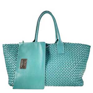 ボッテガ・ヴェネタ イントレチャート カバMMレザー グリーントートバッグ