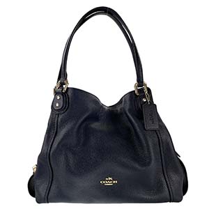 コーチ レザー ブラック ショルダーバッグ