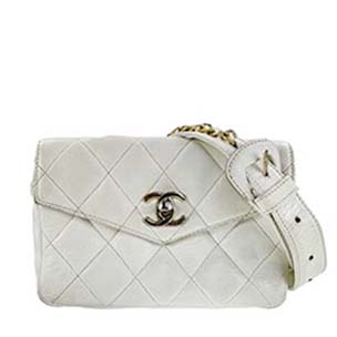 シャネル マトラッセ 17㎝ ラムスキン ホワイト ウエストバッグ